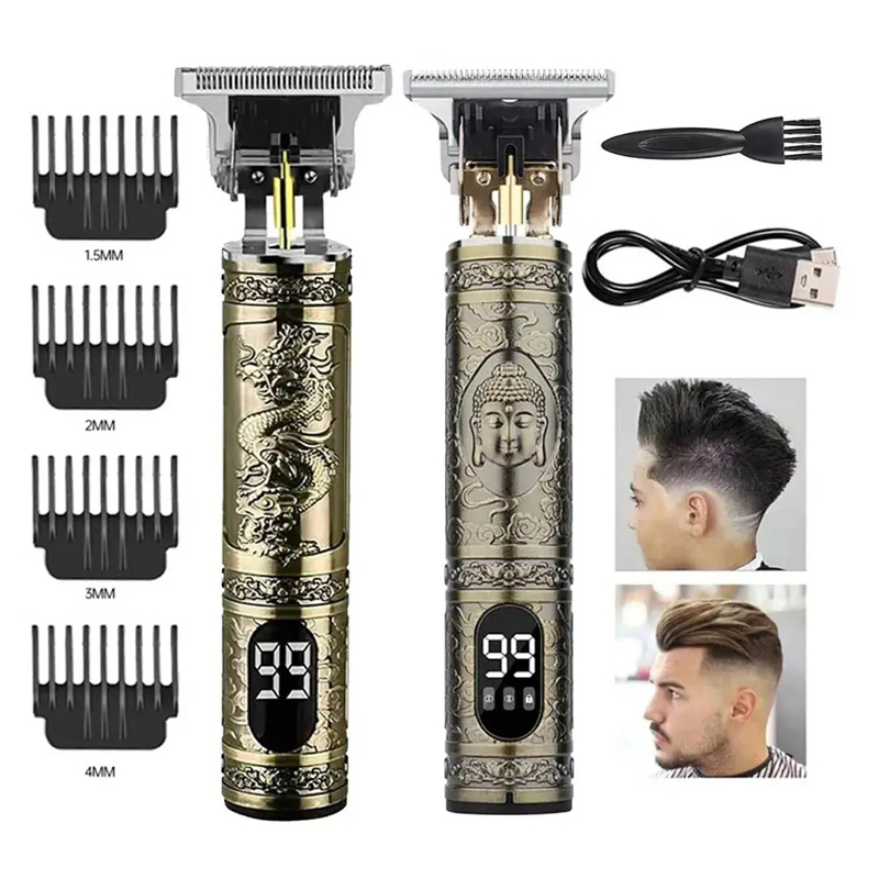 Mens Vintage Grooming Kit - 男性用コードレスバリカン,男性用バリカン,ヴィンテージ,t9,バリカンキット,Tブレード,あごひげシェーバー