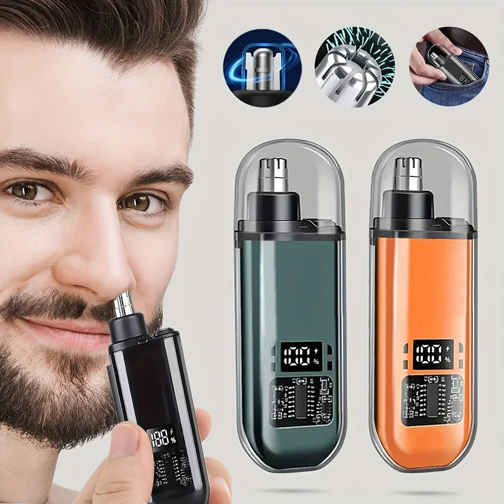 Men'S Grooming Clippers - 鼻耳毛トリマー USB 充電式男性用電動バリカン急速充電低騒音洗えるポケット眉毛トリマー