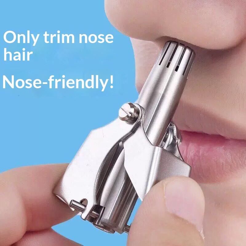 Men'S Grooming Nose And Ear - 1/2個入り 手動鼻耳毛トリマー ステンレス製 洗浄可能 ポータブルグルーミングツール 男女兼用