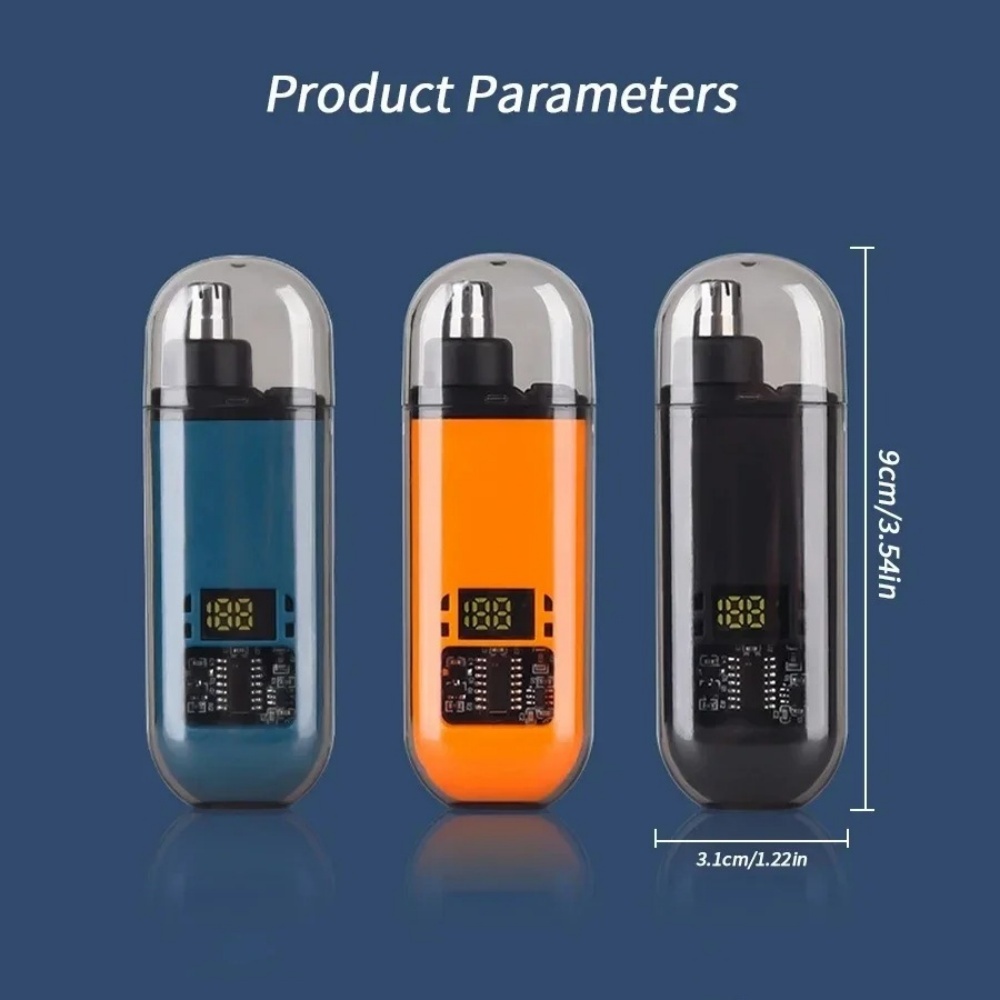 Men'S Grooming Nose And Ear - 鼻毛耳毛トリマー 電動ミニコンパクトポータブル USB-C急速充電式 男性用顔の毛除去グルーミングクリッパー