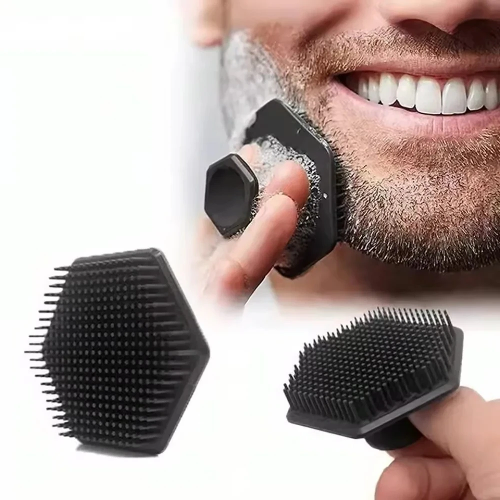Men'S Grooming And Skin Care - 男性用ミニシリコン洗顔ブラシ、ディープクレンジング、角質除去、マッサージ、シェービング、スキンケア、グルーミングツール