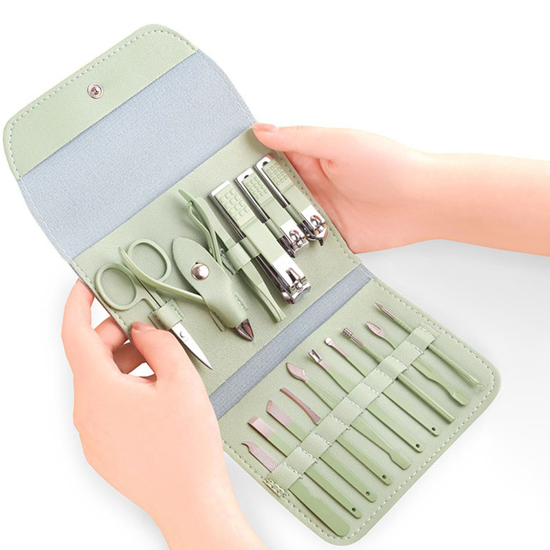 Nail Care Kit Mens - 16点入りプロフェッショナルネイルクリッパーセット ステンレス製ペディキュアツール 男女兼用ネイルケアキット ZJJ06