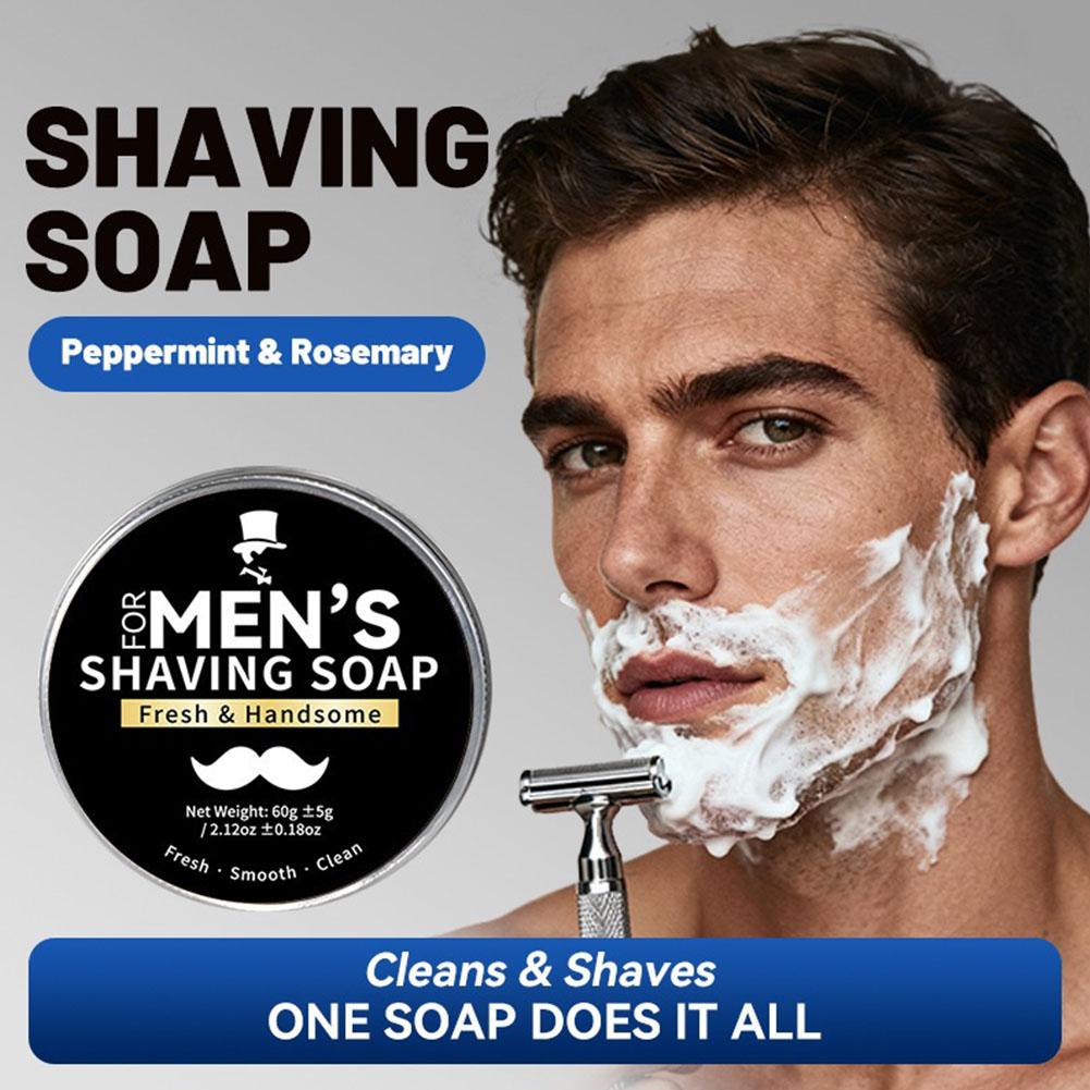 Men'S Grooming And Skin Care - メンズシェービングソープ 豊かな泡立ち 保湿効果 鎮静効果 敏感肌用 深い潤い