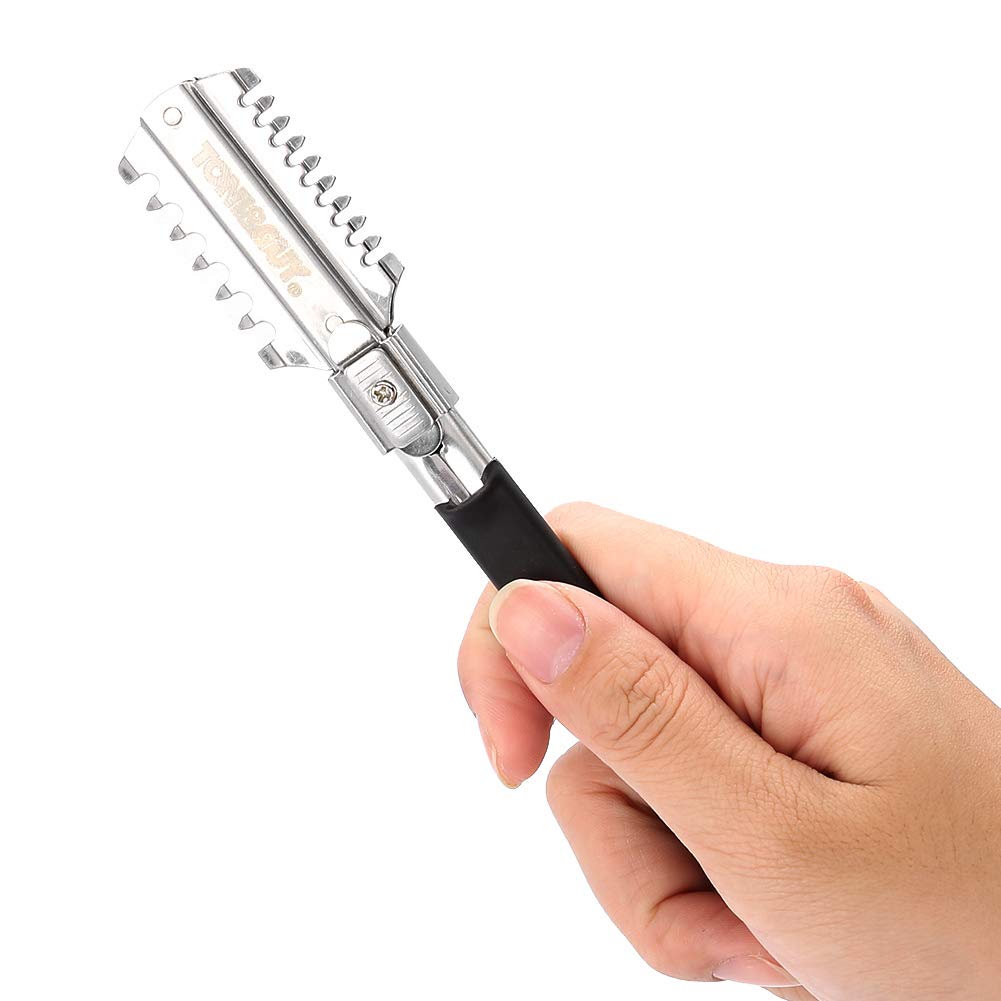 ダブルエッジシェービングヘアカットかみそりナイフの刃手動ヘア - Mens Grooming Tools のレビューと価格
