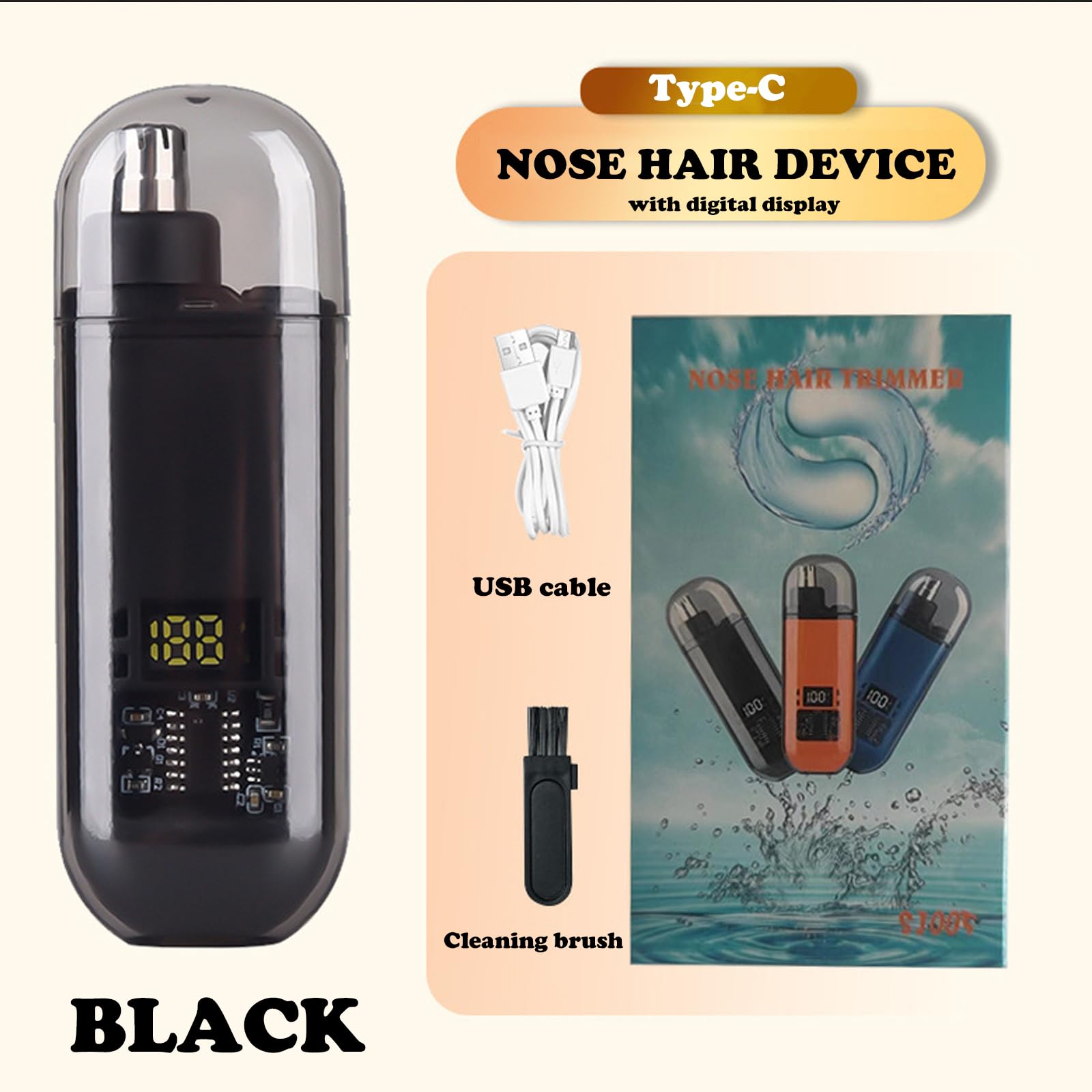 鼻耳毛トリマー USB 充電式男性用電動バリカン急速充電低騒 - Men'S Grooming Clippers のレビューと価格