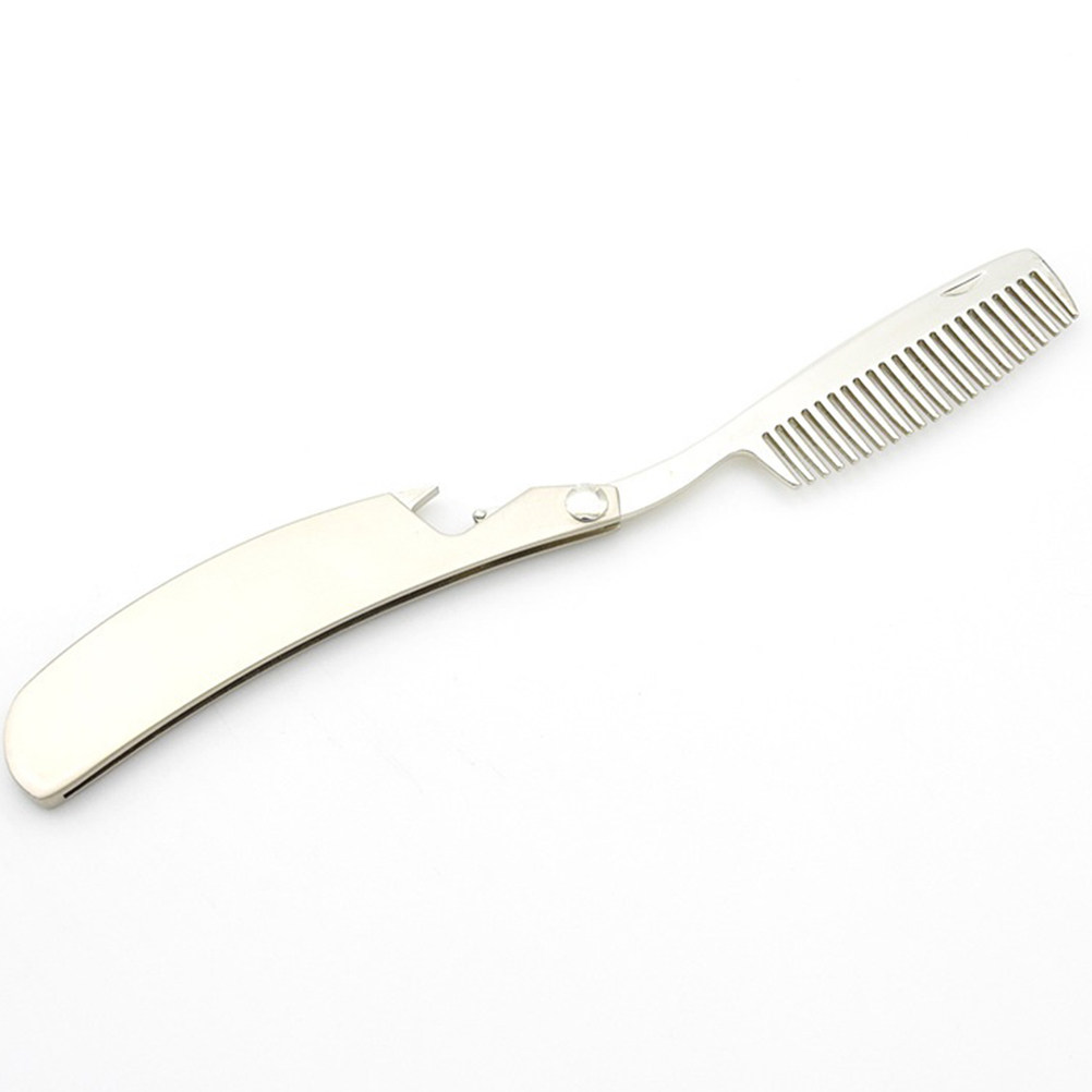 亜鉛合金製のひげ用コーム。折りたたみ式で小型、持ち運びにも便 - Mens Grooming Tools のレビューと価格