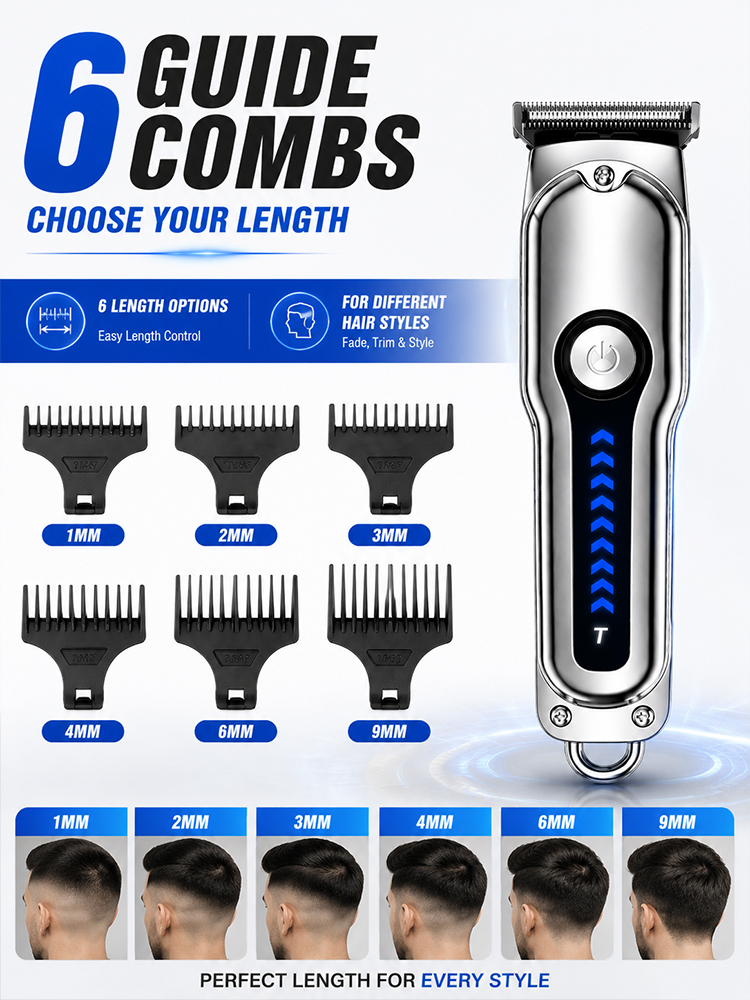 メンズヘアクリッパー T字型ブレード コードレストリマー 6 - Men'S Grooming Clippers のレビューと価格