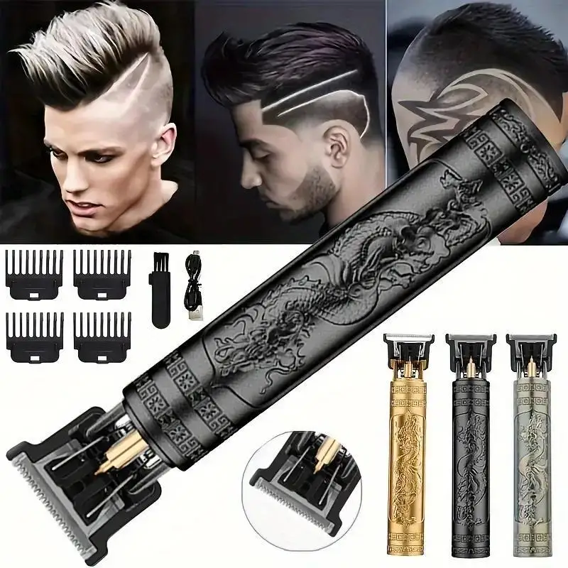 プロ仕様T9ヘアトリマーマシン、メタルボディ、男性用髭トリマ - Mens Vintage Grooming Kit のレビューと価格