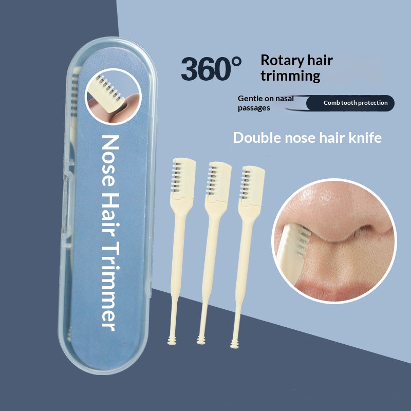 デュアルエンド手動鼻毛トリマー360 °   回転式カッター - Men'S Grooming Nose And Ear のレビューと価格