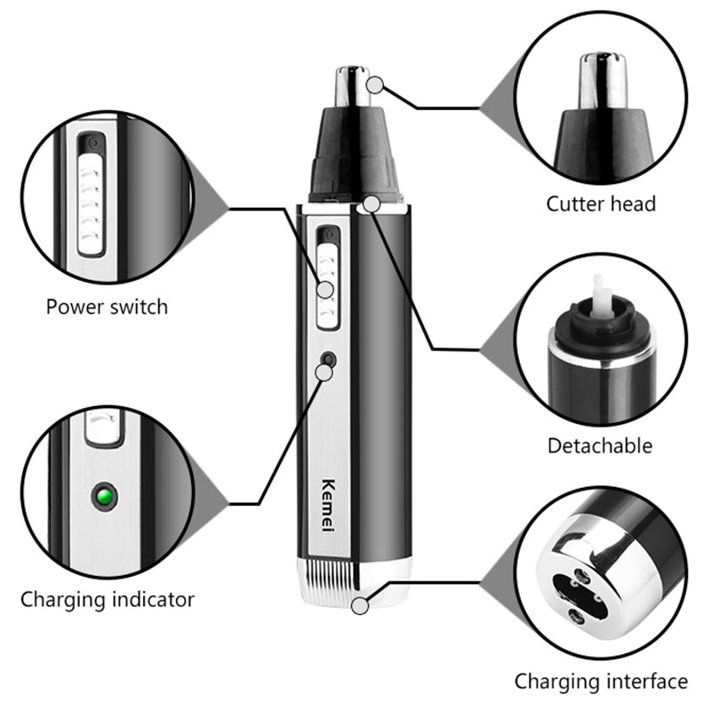 男性用充電式鼻毛トリマー,顔,体,あごひげ,眉毛,耳掃除機, - Men'S Grooming Nose And Ear のレビューと価格