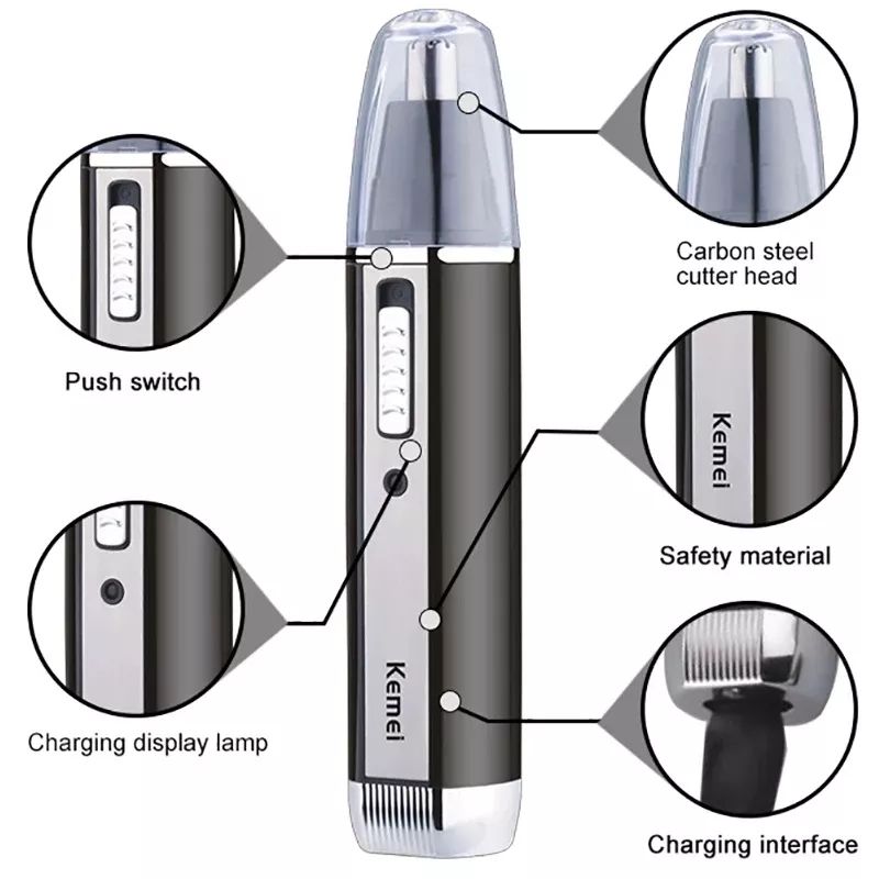 Kemei 充電式電動オールインワンヘアトリマー メンズグル - Men'S Grooming Nose And Ear のレビューと価格