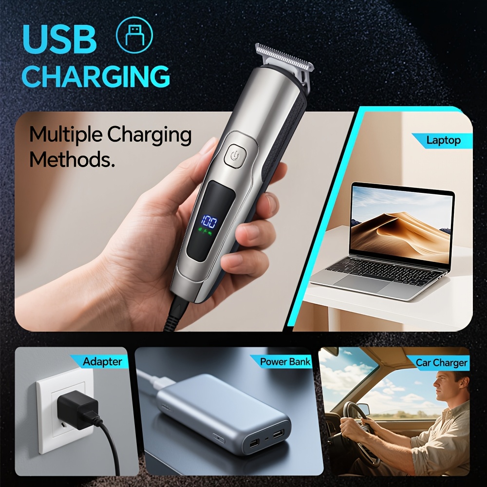 6 in 1 メンズ電動髭トリマー コードレスヘアクリッパー - Men'S Grooming Nose And Ear のレビューと価格