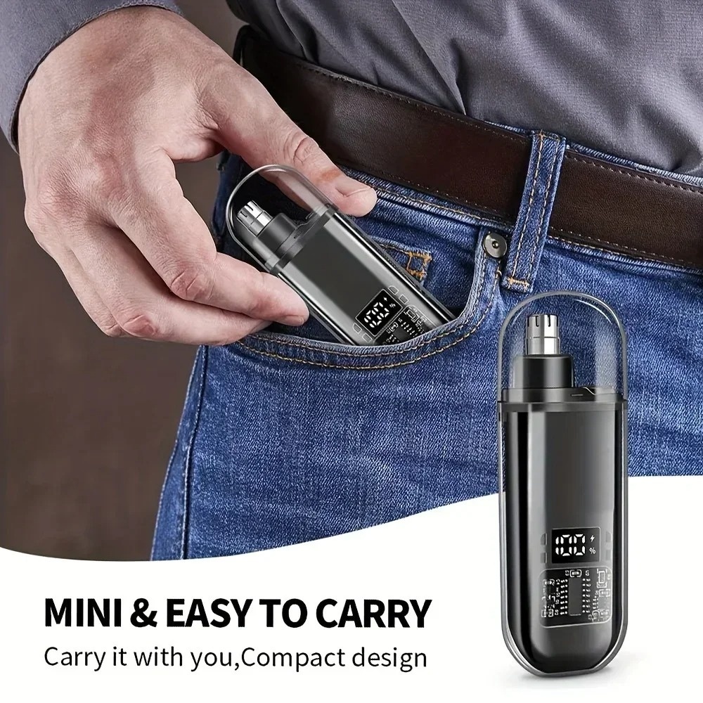 鼻毛耳毛トリマー 電動ミニコンパクトポータブル USB-C急 - Men'S Grooming Nose And Ear のレビューと価格