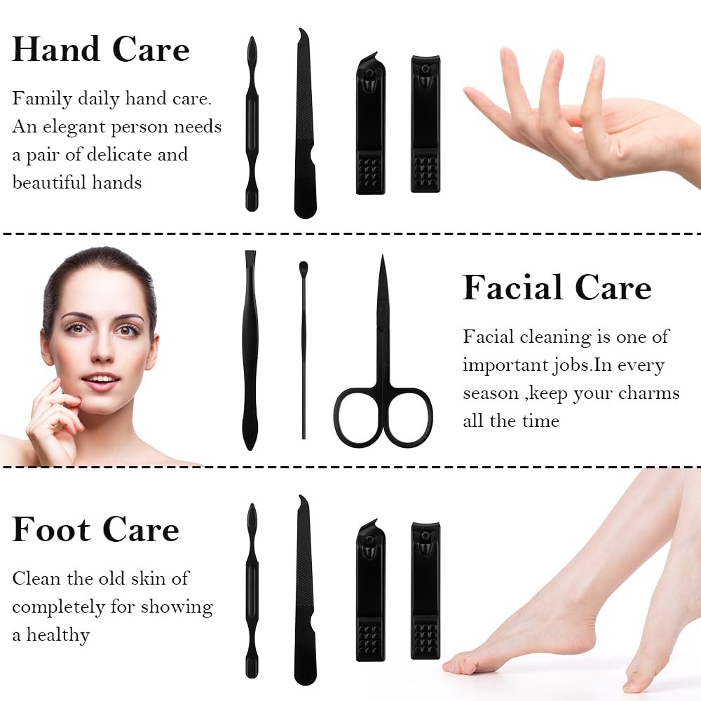 男性用8-in-1マニキュアキット：ステンレス製グルーミング - Nail Care Kit Mens のレビューと価格